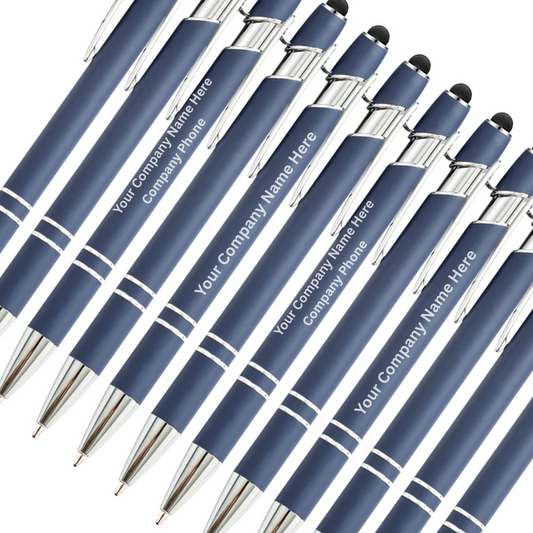 Blue Ballpoint Pen with Stylus Tip, 2 in 1 Stylus Stylish Pen